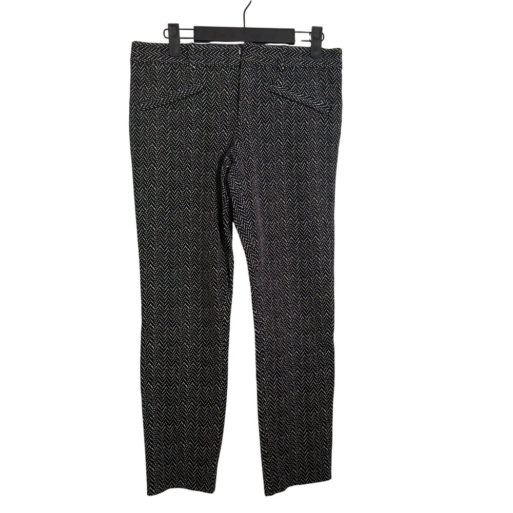 Gap Skinny Ankle Cropped Women's Pants Bi-Stretch Black White Print Size 6R